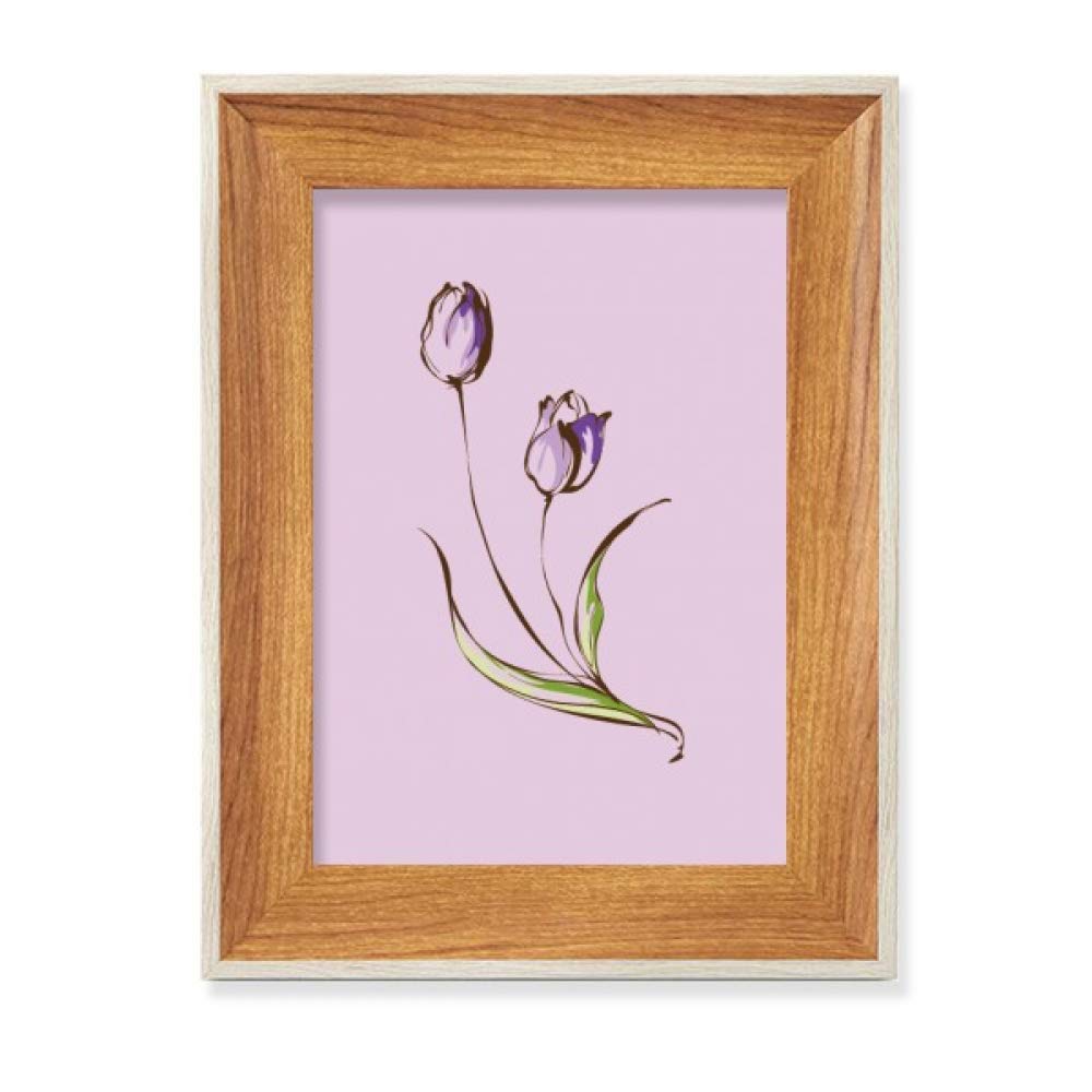 Plante tulipe de verdure en cadre bois pour illuminer votre coin lecture