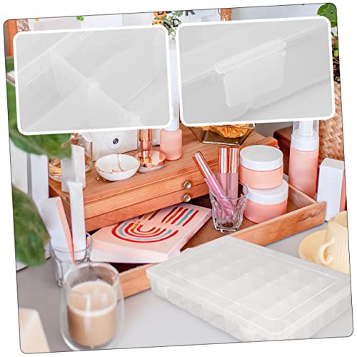 Boîte de rangement transparente multi-compartiments perles et strass - 4