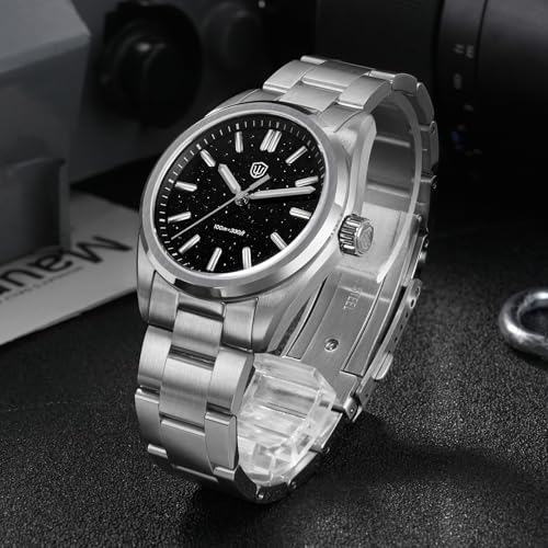 Image of watchdives WD0003 Original Design Aventurine Men Watch VH31 Sweep Second Quartz Watch 36mm Sapphire Crystal Luxury Wristwatch 100m Waterproof Stainless Steel