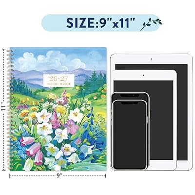 Monthly Planner 2026-2027 - 2 Year Planner 2026-2027, JAN. 2026 - DEC. 2027, 9'' x 11'' with Coated Tabs, Inner Pocket