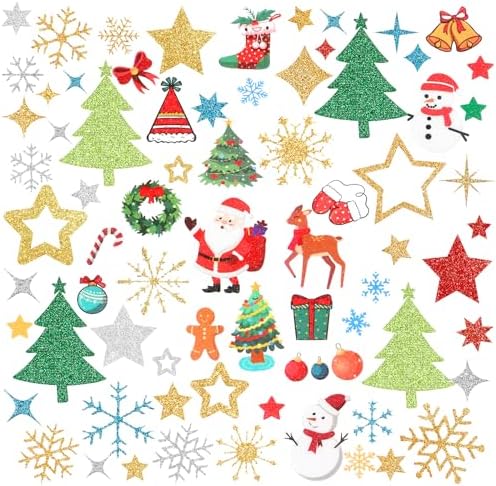 30 fogli adesivi natalizi per nail art autoadesivi 3D fiocchi di neve bianchi decalcomanie per unghie fornure per unghie natalizie cursori per manicure natalizi  66