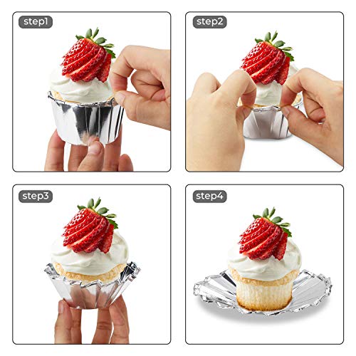 Eusoar ESFBA560055_A_50X Aluminum Foil Cupcake Liners thumb #1