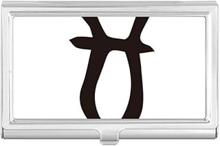 Bone Inscription Chinese Surname Character Zheng Business Card Holder Case Pocket Box Wallet