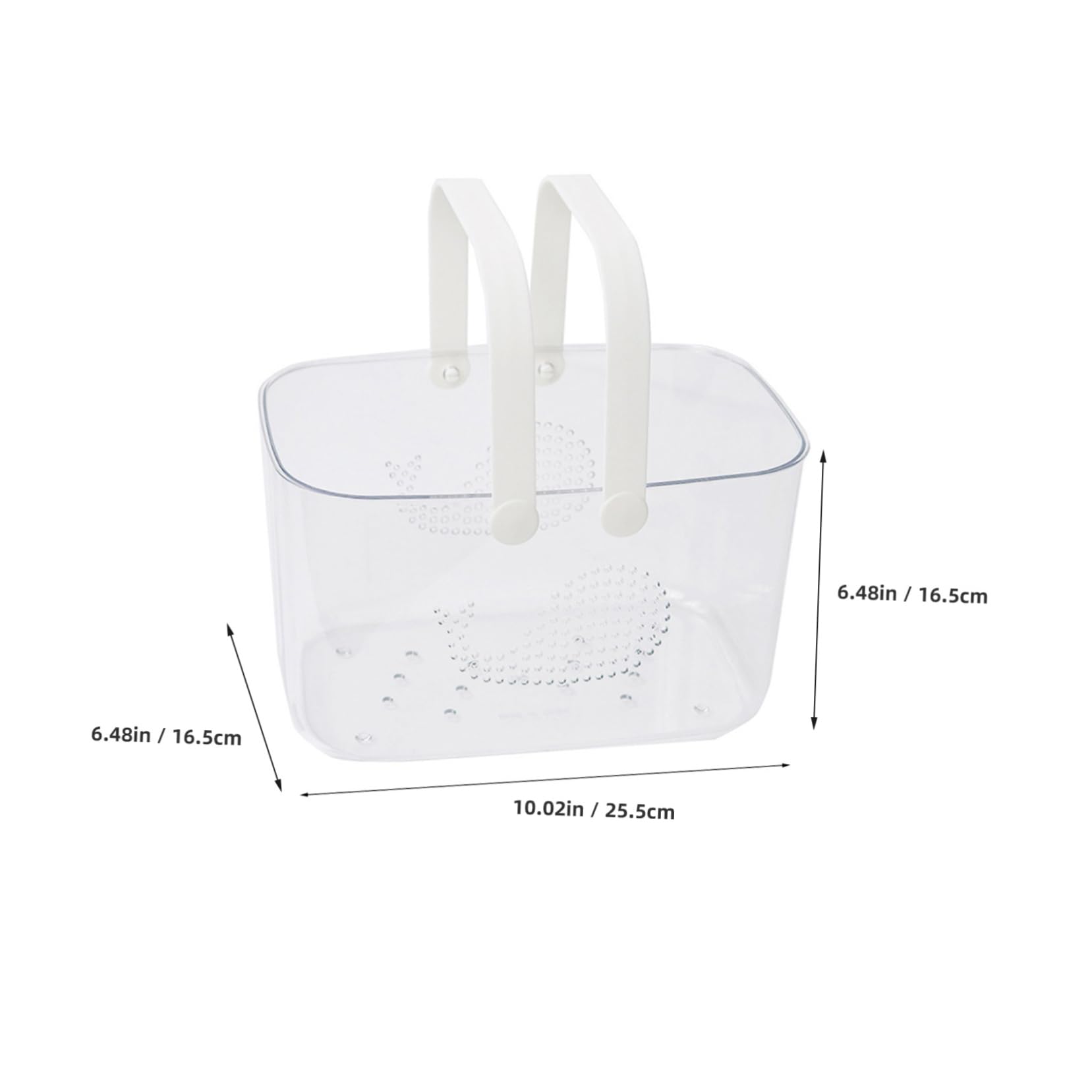 Cesta de Plástico para Almacenamiento en Baño y Sala de Estar, Cesta Organizadora Portátil Asa para Ducha y Dormitorio