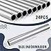 Sratte 24 Pcs Relay Baton Aluminum Field Race Track Baton for Track and Field Students Office Outdoor Running Practice Athlete Equipment(Silver)