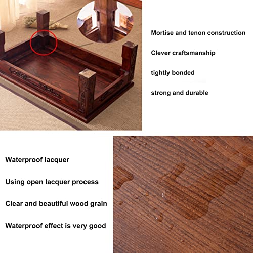 Table basse en bois compacte en orme pour optimiser les petits salons sans perdre de style