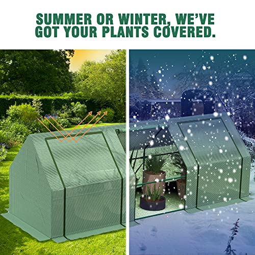 Sundale Outdoor Green House Kits To Build For Outside Winter,106 X 35 X 35 Inch Tunnel Small Greenhouses For Outdoors,Indoor Outdoor Pop Up Greenhouse With Doors, Portable Greenhouses With Cover #TOP2