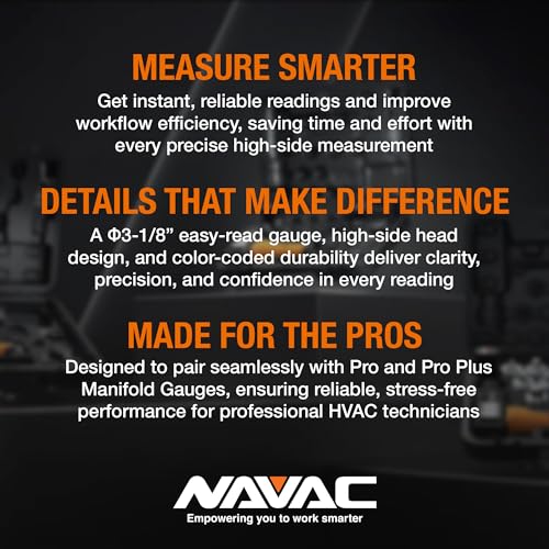 Cabezal Manifold NAVAC NMH12H para Manómetros HVAC miniatura 4