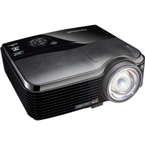 ViewSonic PJD7383 XGA 1024x768 Ultra Short Throw DLP Projector - 3000 Lumens, 3000:1 DCR, 120Hz/3D Ready, 10W Speakers