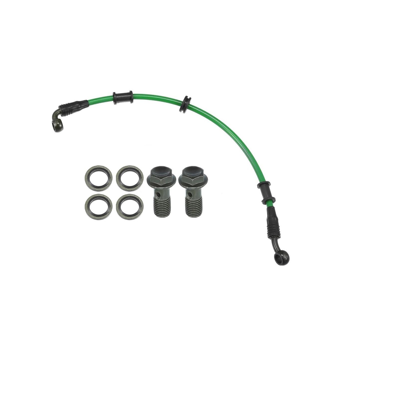 Ksxzw Green Motorbike Part 40Cm 28 Degree 90 Brake Hose Motorcycle Braided Hydraulic Line Oil Pipeline