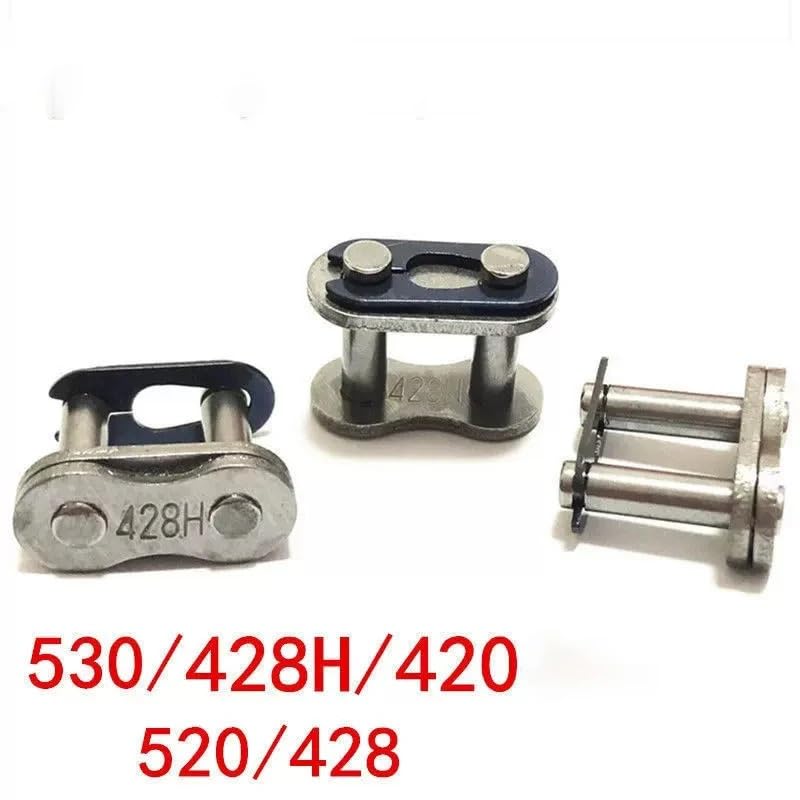 Motorcycle Chain Connector Link 420 428 520 525 25H with O-Ring Buckle Ring Master Joint Lock for Bike Accessories(Full Buckle,428 Chain Connector)
