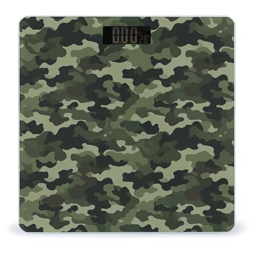 Báscula digital de baño camuflaje militar verde miniatura 1