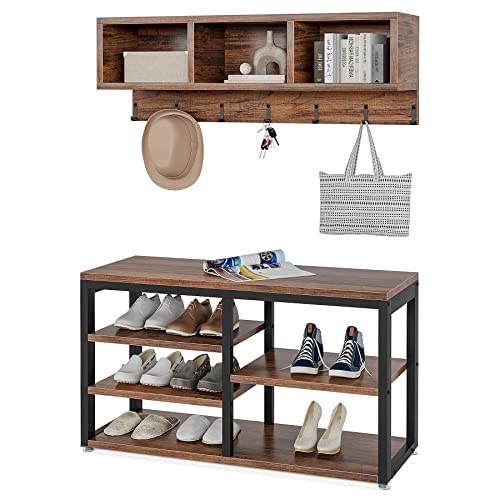 Little Tree Coat Shoe Rack Bench