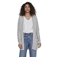 Vila Viril Open L/S Knit Cardigan-Noos Maglione, Melange Grigio Medio