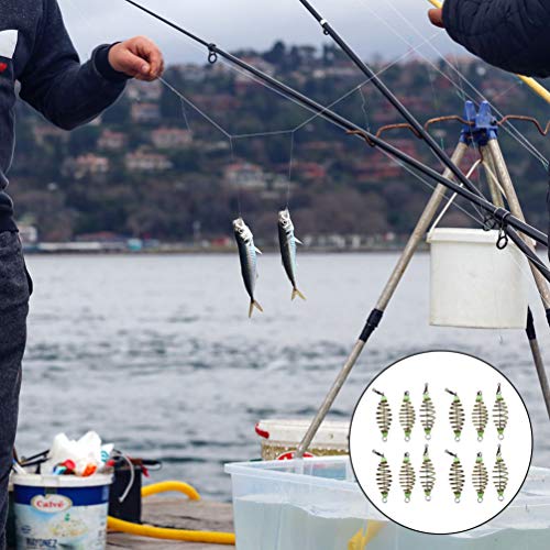 Homoyoyo 24- Stks Visaaskooi Gloed in de Donkere Visserijvisserij Lure Feeder Mandhouder Visversnellings Tackle Accessoires - Image 3