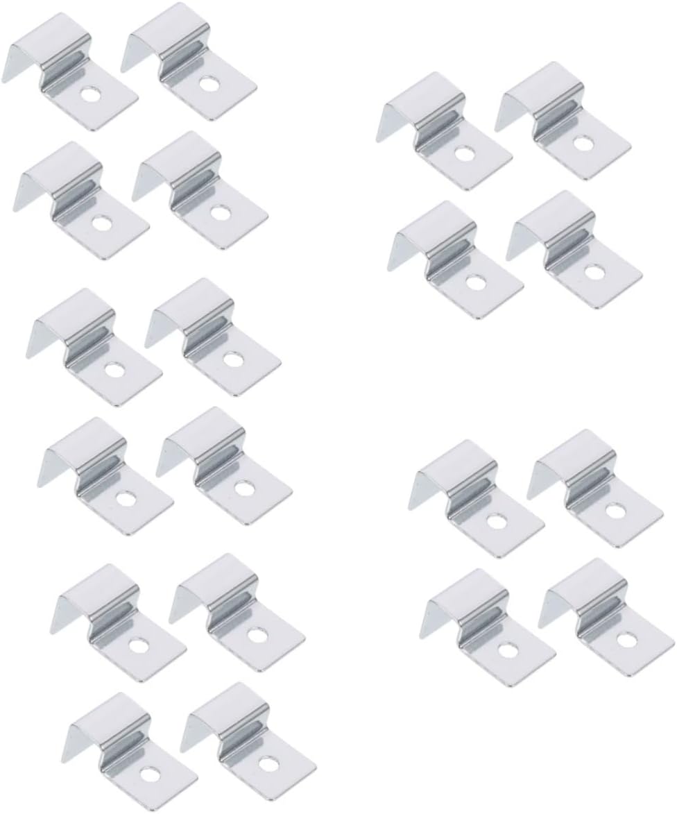BESPORTBLE 20pcs Stainless Steel Fish Tank Lid Supports Aquarium Cover Holders for Glass Tanks Easy Installation Suitable for Various Aquatic Environments Elegant Design