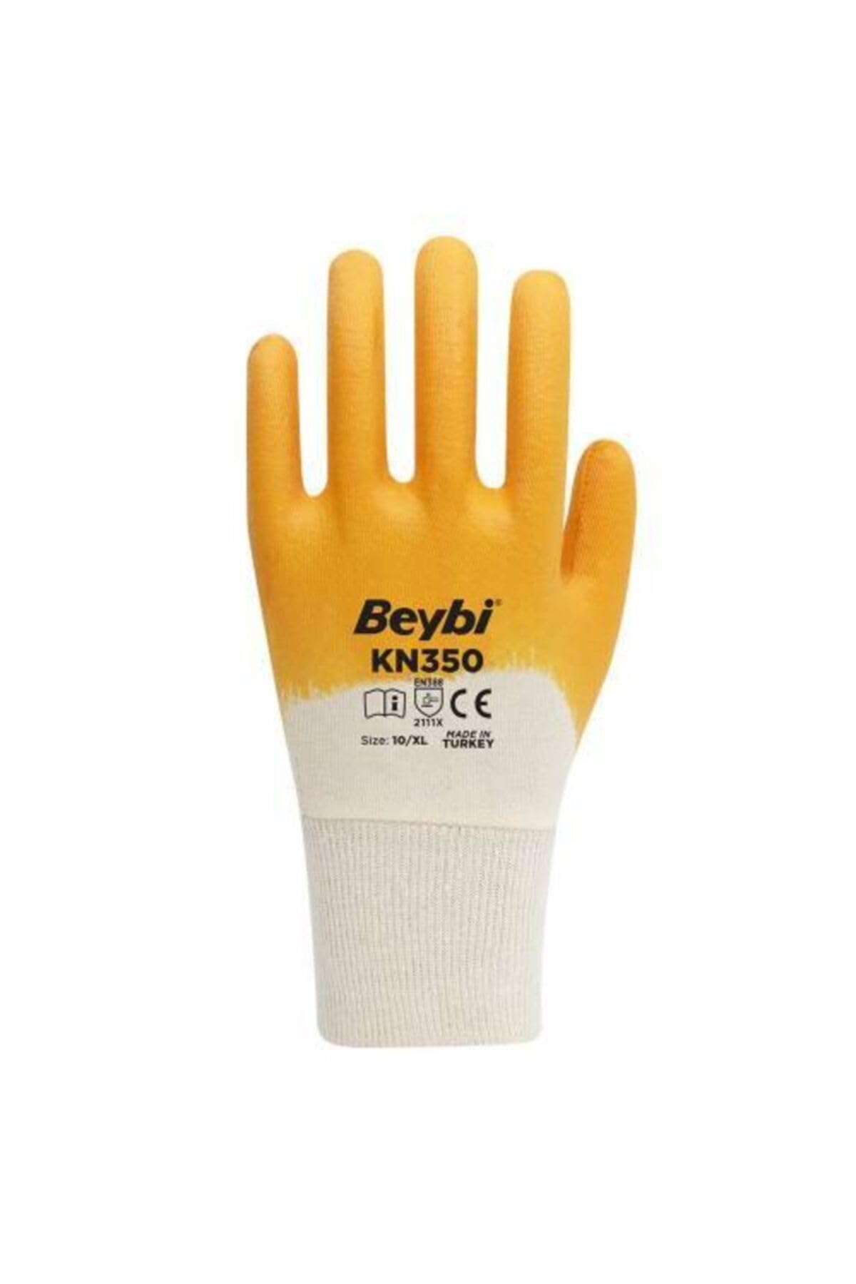 Beybi Kn350 Nitril Sarı Iş Eldiveni 12 Çift - 10 Numara