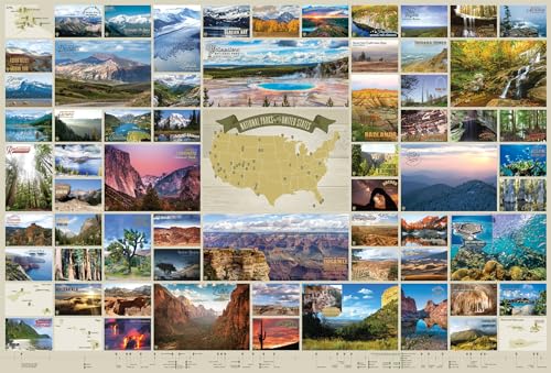 Cobble Hill 2000 Piece Puzzle - National Parks of the United States - Sample Poster Included by Cobble Hill Puzzle Company Ltd. - Used condition - US$24.73