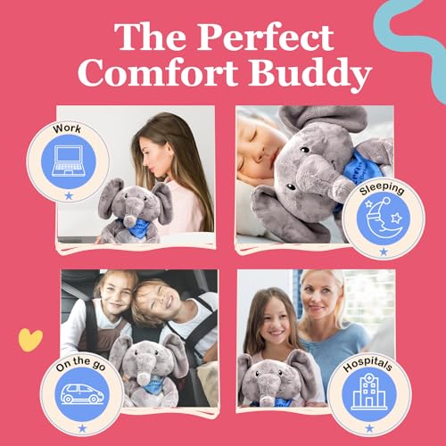 Image of Lilly's Love Weighted Stuffed Animal, 5lb | Sensory Plush for Kids & Adults | Machine Washable Plushie w /Removable Inner | Calming Weighted Stuffed Animal for Anxiety, Ernie The Elephant