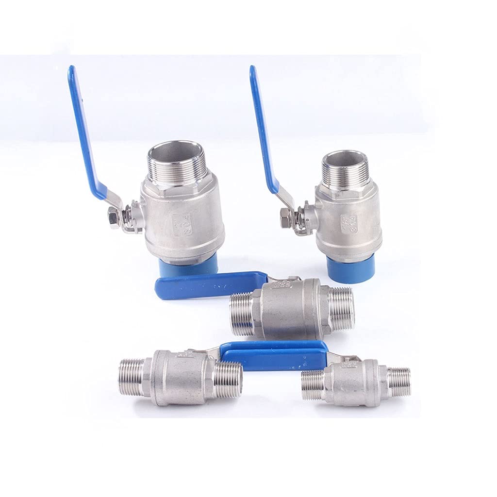 Valvola a sfera interruttore di chiusura leva, 1 pz 1/4 "3/8" 1/2 "3/4" 1 "2" BSPT Maschio Porta Completa di Intercettazione Valvola a Sfera, Acqua In Acciaio Inox 304 Gas Olio(1/2")