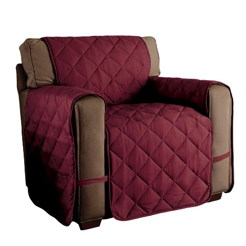 Innovative Textile Solutions Microfiber Ultimate Solid Furniture Protector Chair, Burgundy