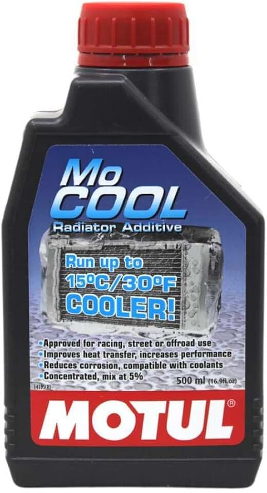 Motul - Aditivo MoCool para arrefecimento (500ml) | Reduz drasticamente a temperatura de operação do motor | Uso em competição e antissuperaquecimento