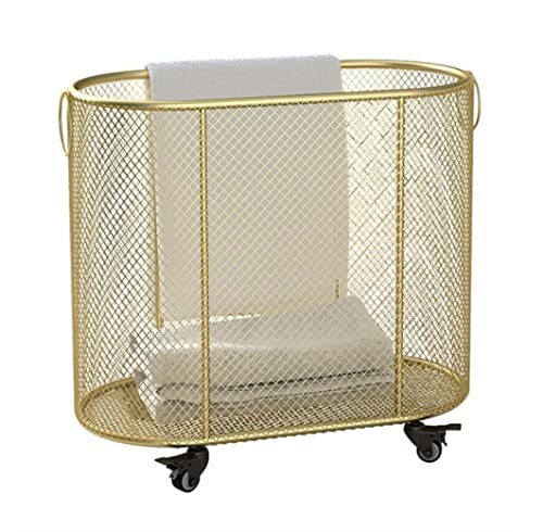 Panier à linge de salle de bain à roulettes pour linge sale et rangement