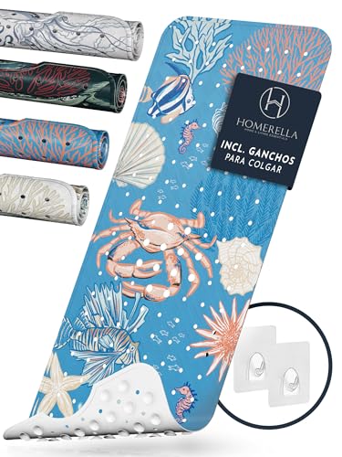 {Alfombras de Vinilo Infantil con Circulos Alfombras de Vinilo Homerella Alfombra de baño Antideslizante y Delicada con la Piel, 100x40cm, Incl. Ganchos | Esterilla de Tina sin BPA |...