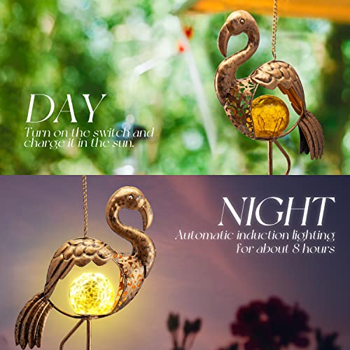 Cheri Bliss Solar Flamingo Wind Chimes For Outside Gifts For Women Windchimes Outdoors Wind Chime Decor For Garden Porch Yard Patio Birthday Gifts For Mom Grandma Outdoor Decorations #TOP2