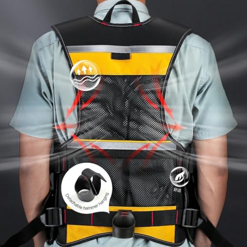 Gilet à outils réglable et organisateur de gilet multifonctionnel