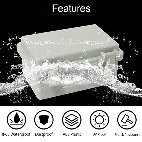 Lmioetool LM202205201502_P10 Junction Box, Abs Plastic, Ip65 Waterproof Dustproof Universal Electrical Enclosure thumb #2