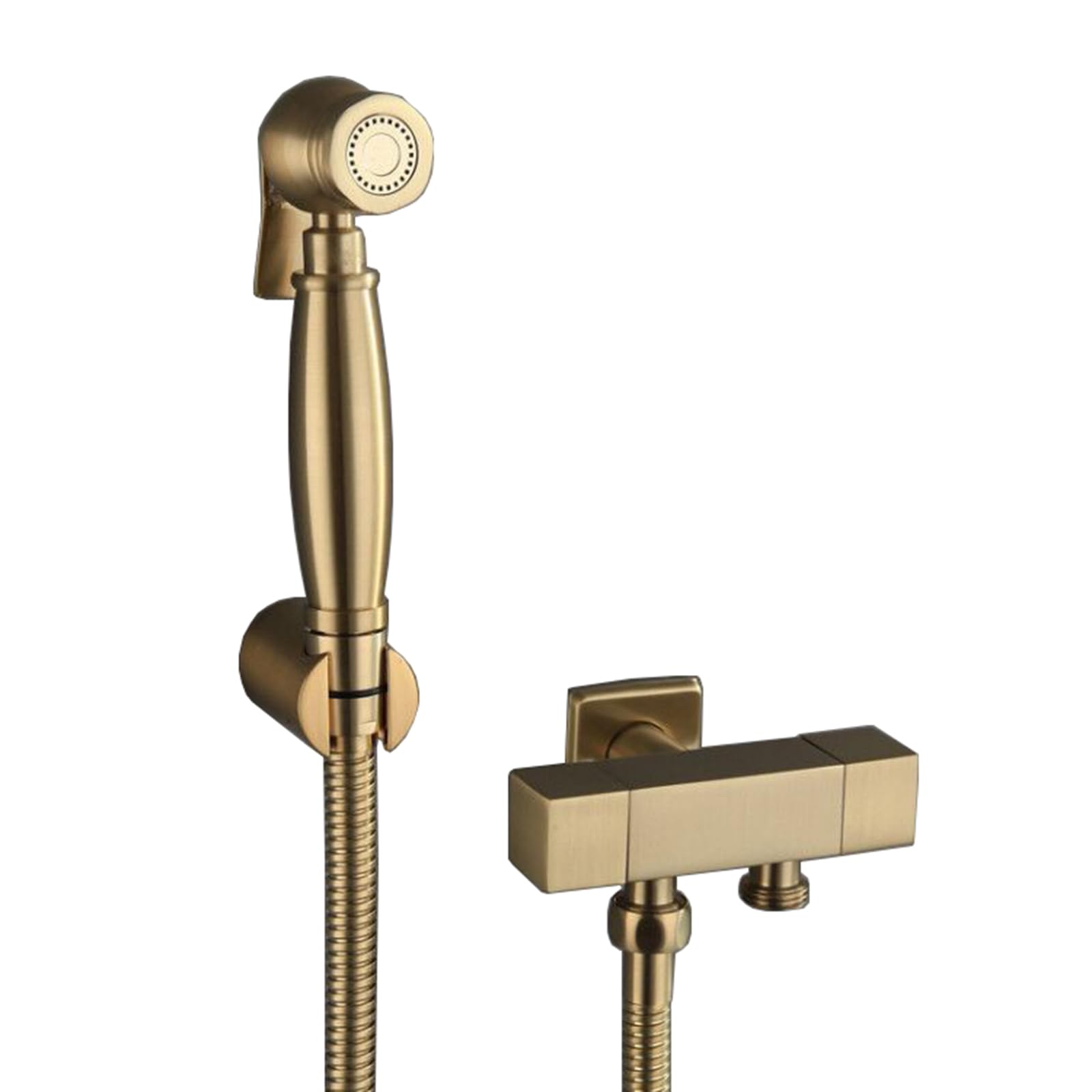 Kit de jet de pulvérisateur de toilette bidet à main or brossé avec tuyau flexible