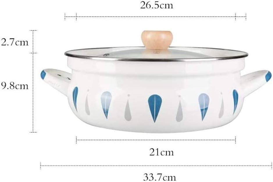 【国内即発】DIOWP ほうろうスープ鍋、ふた付きほうろう鍋、キャセロールスープ、お手入れが簡単なシチューポット、お粥として使用できます。