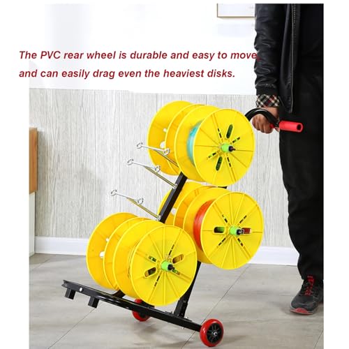 Support de bobine robuste – Organisateur de câbles autoportant avec une capacité de 136 kg pour solutions de stockage de fils électriques, industriels et de vente au détail