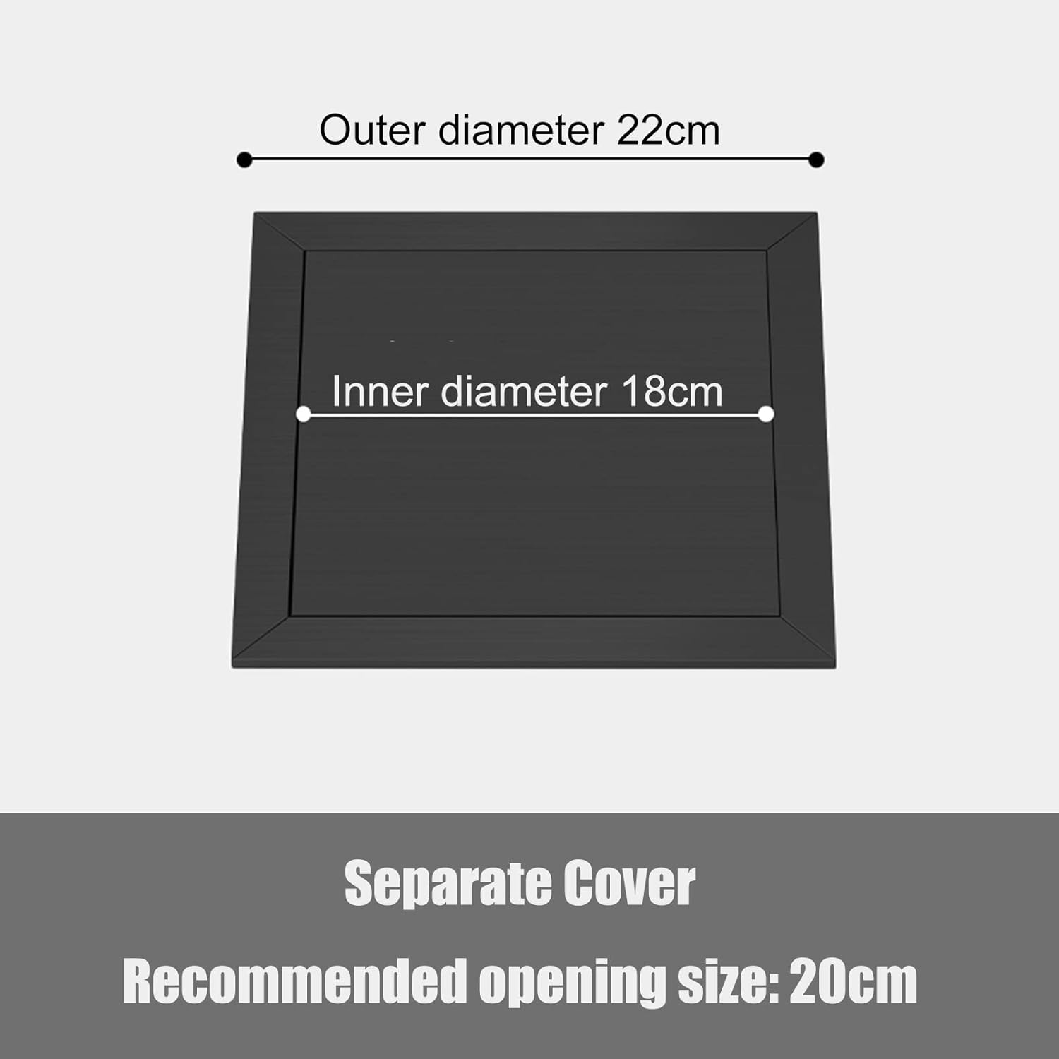 Countertop Built-in Trash Bin Balance Flap Cover Stainless Steel Trash Grommet Flap Lid Flexible Center Swing Flush Recessed Trash Can Lid Waste Chute Cover,Gold (Black)