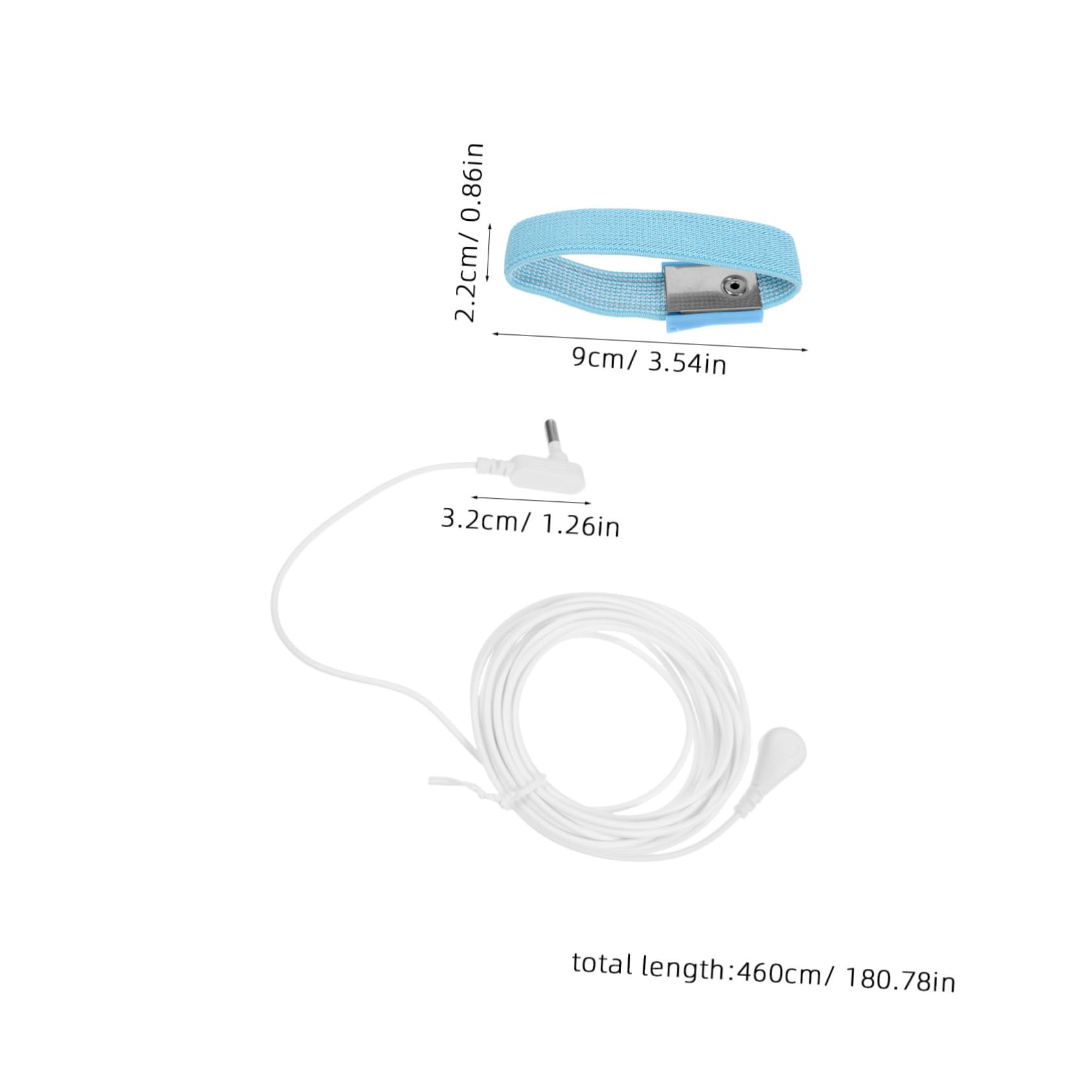 Cabilock Sturdy Anti-Static Wrist Band Grounding Tester for Electronics Construction Static Discharge Electrostatic Removal Long-Lasting Secure Connection