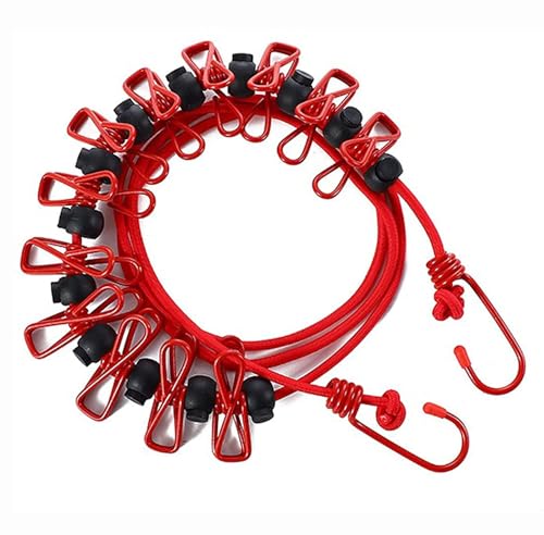 Qubort Wäscheklammern Camping Wäscheleine 12 Klammern