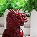 Acxico 1Pcs Mini RED Chinese Feng Shui Dragon Figurine Statue for Luck Success