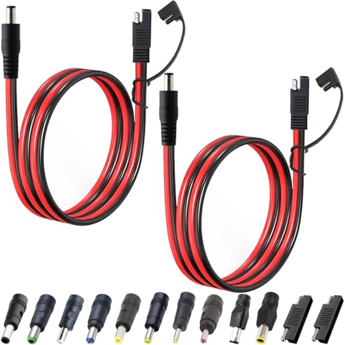 Xiatiaosann SAE  DC dP[u 14AWG SAE vO DC 5.5x2.1mm IX A_v^ P[uASAE ɐo[X A_v^tADC A_v^ 10 A\[[ obe[ pl  RV p (2