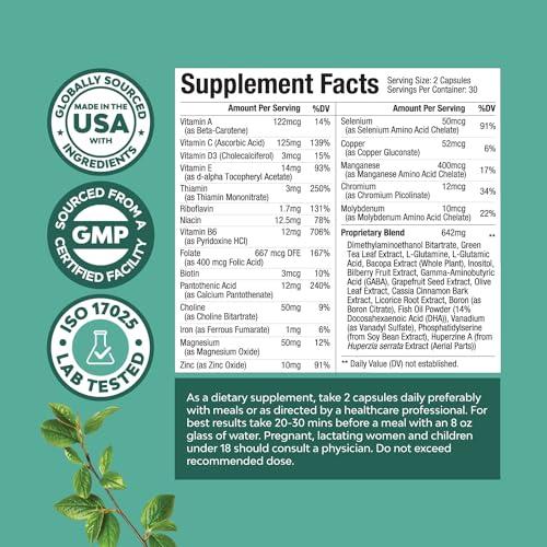 Natures Craft LE Ment For Memory And Focus - Nootropics Brain Support Supplement thumb #1