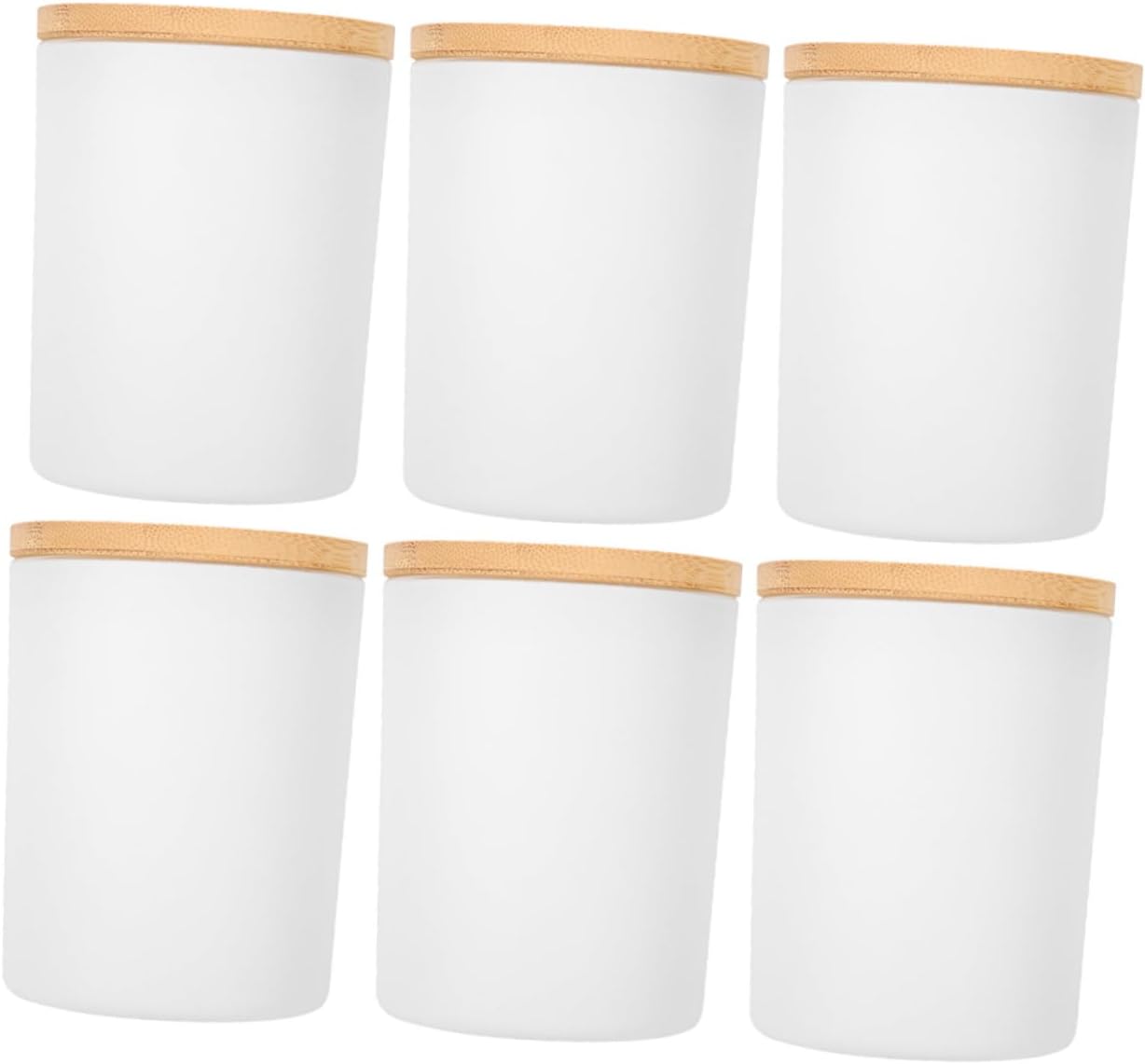 SEWOART 6 Sets DIY Aroma Candle Glass Jars with Lids for Crafting