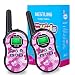 Nestling Walkie Talkie Niños, Camuflaje al Aire Libre 8 Canales LCD Pantalla Linterna Incorporado VOX, Rango de 3KM, 10 Tonos de Llamada Walkie Talkie Niñas Juguete Regalo (2pcs Rosa)