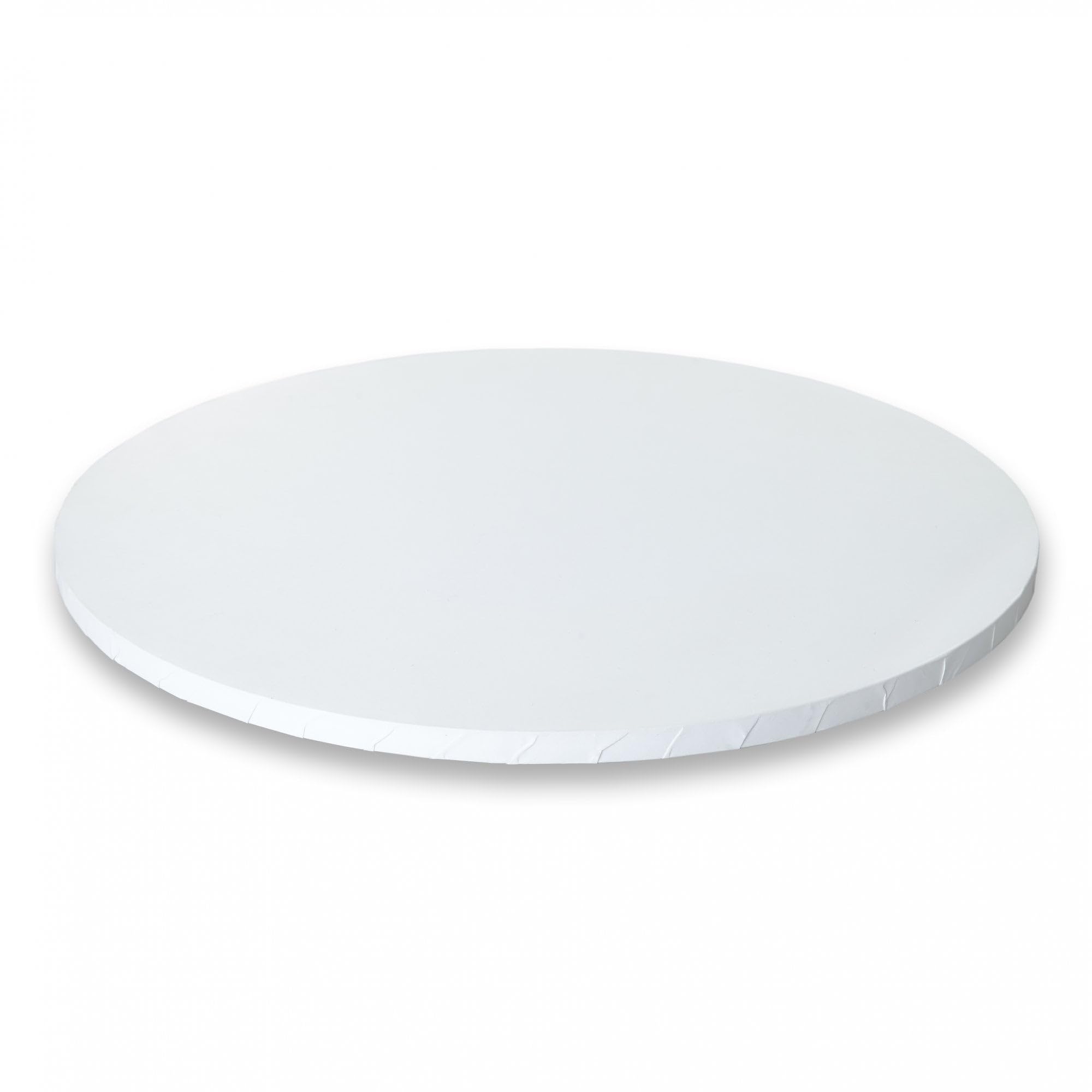 FALGUN 10" Premium Gloss White Masonite Cake Boards - 10 Inch Cake Drums, 4mm Thick, Heavy Duty for Wedding, Birthday & Celebration Cakes - Pack of 5