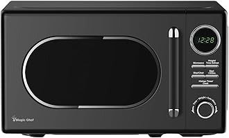 Magic Chef MC77CMB 0.7-Cu. Ft. 700-Watt Retro Countertop Microwave (Black)