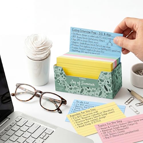 Image of Turron Basic Blank Index Flash Cards (150, Multicolor, 3 x 5 Inch, 1-Side Ruled)