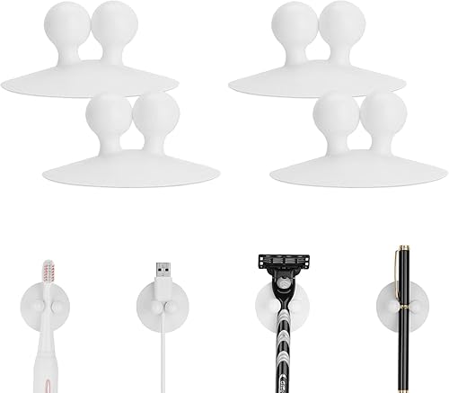 Soporte para cepillo de dientes para espejo, colgador de cepillo de dientes eléctrico montado en la pared para baño, gancho multifuncional