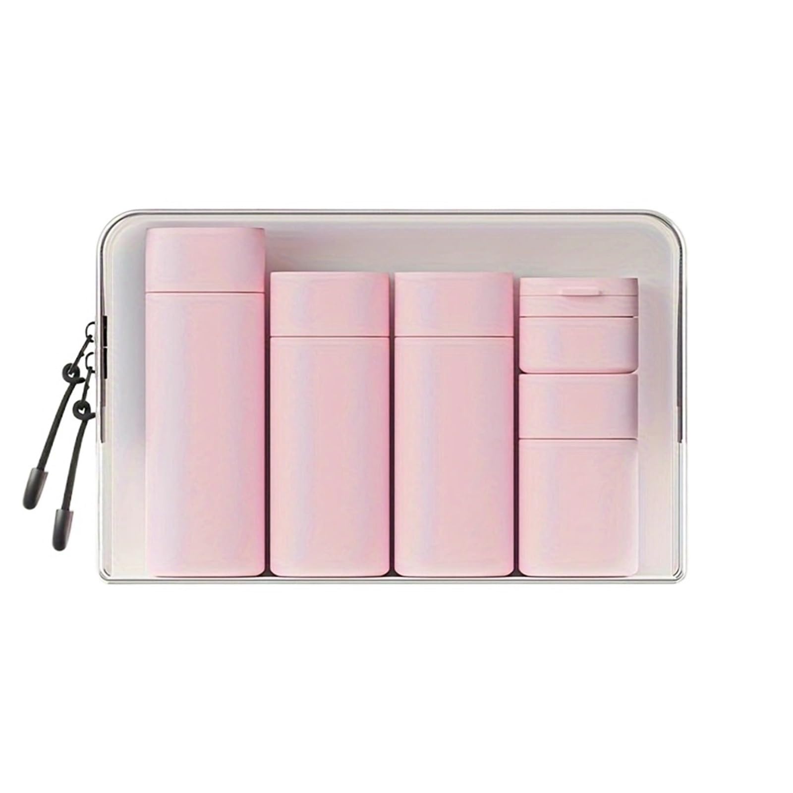 ZHSOAO 6-piece Bottle Set Travel Shampoo Lotion Shower Cream Small Empty for Travel(Pink)