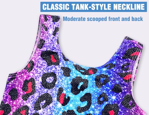 Image of TENVDA Leotards for Girls Gymnastics One Piece Biketard(Multiple Colors) | Sparkly sleeveless unitards