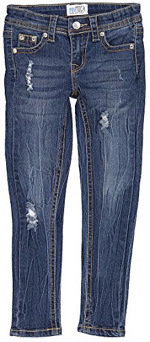 Image of ToBeInStyle Girl's Denim Easy Styling Classic Timeless Everyday Jeans Zip-Up Closure