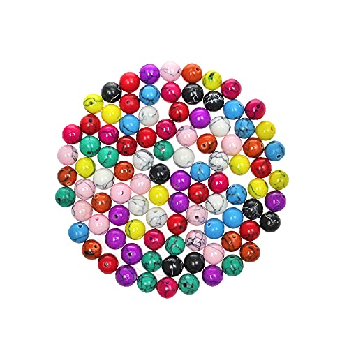 MJDCB 200 Pezzi 8mm Perle di Pietra Set 10 Colori